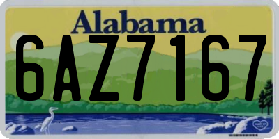 AL license plate 6AZ7167