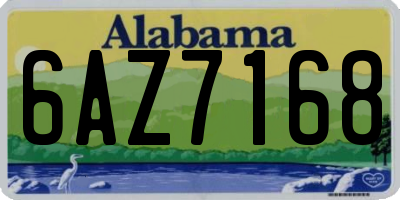 AL license plate 6AZ7168