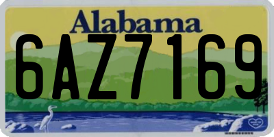 AL license plate 6AZ7169