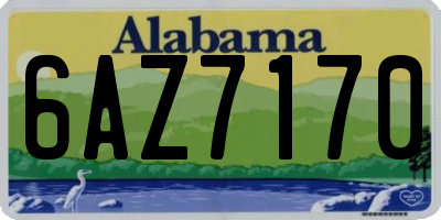 AL license plate 6AZ7170
