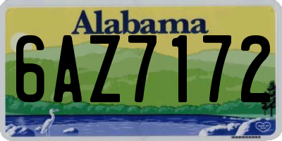 AL license plate 6AZ7172