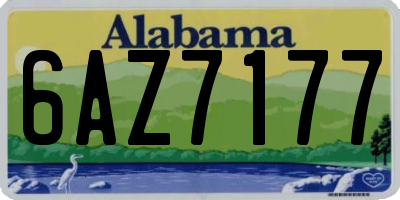 AL license plate 6AZ7177