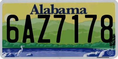 AL license plate 6AZ7178