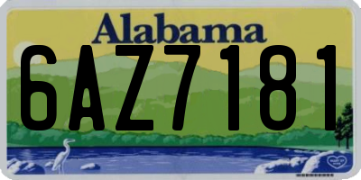 AL license plate 6AZ7181