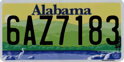 AL license plate 6AZ7183