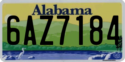 AL license plate 6AZ7184