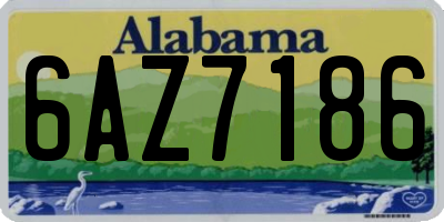 AL license plate 6AZ7186