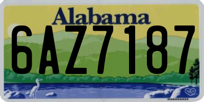 AL license plate 6AZ7187