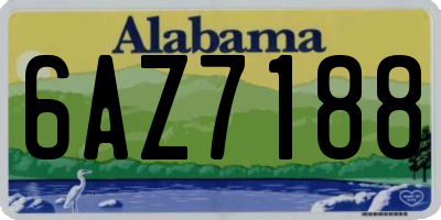 AL license plate 6AZ7188