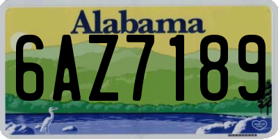 AL license plate 6AZ7189