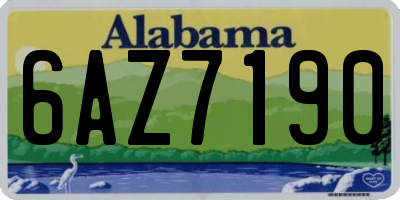 AL license plate 6AZ7190