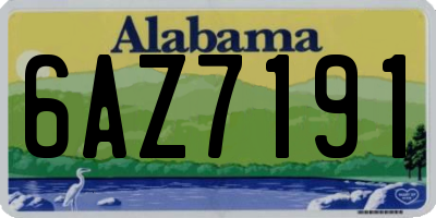 AL license plate 6AZ7191
