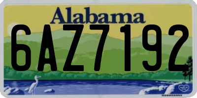 AL license plate 6AZ7192