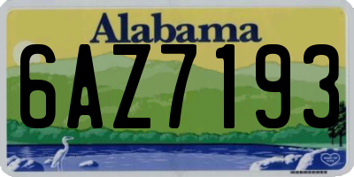 AL license plate 6AZ7193