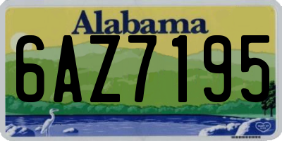 AL license plate 6AZ7195