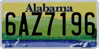 AL license plate 6AZ7196