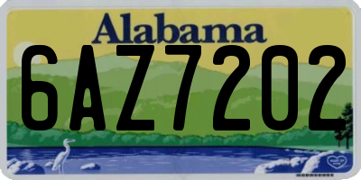 AL license plate 6AZ7202