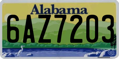 AL license plate 6AZ7203