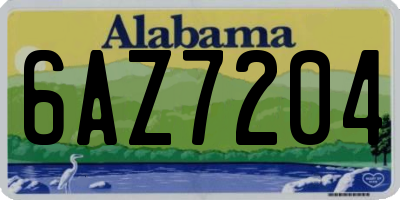 AL license plate 6AZ7204