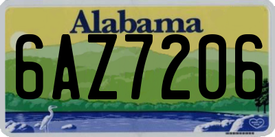 AL license plate 6AZ7206