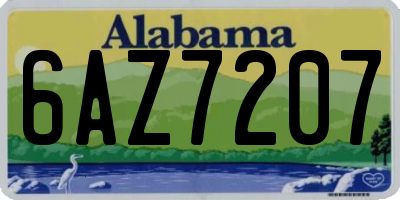 AL license plate 6AZ7207