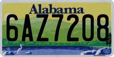 AL license plate 6AZ7208