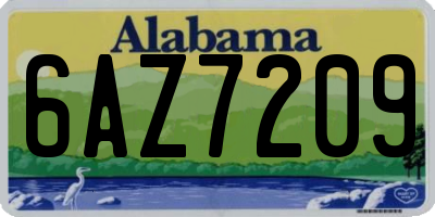 AL license plate 6AZ7209