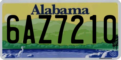 AL license plate 6AZ7210
