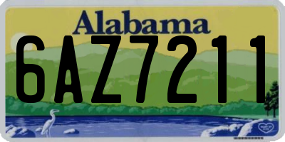 AL license plate 6AZ7211