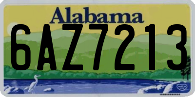 AL license plate 6AZ7213