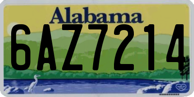 AL license plate 6AZ7214