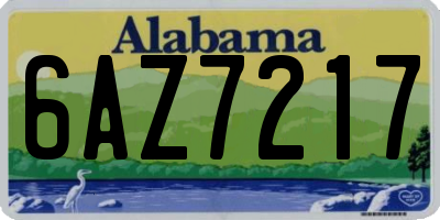 AL license plate 6AZ7217