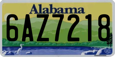 AL license plate 6AZ7218