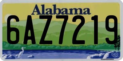 AL license plate 6AZ7219