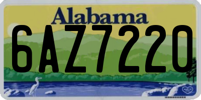 AL license plate 6AZ7220