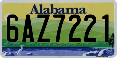 AL license plate 6AZ7221