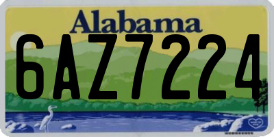 AL license plate 6AZ7224