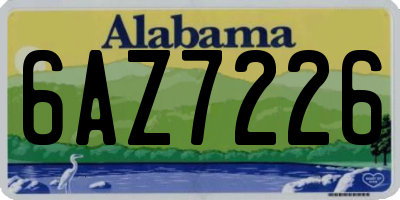 AL license plate 6AZ7226