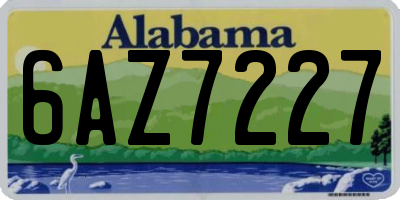 AL license plate 6AZ7227