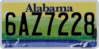 AL license plate 6AZ7228