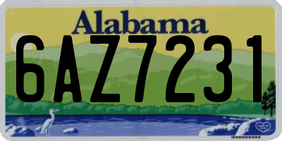AL license plate 6AZ7231
