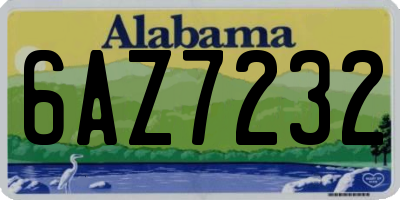 AL license plate 6AZ7232