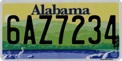 AL license plate 6AZ7234