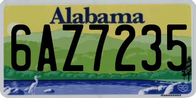 AL license plate 6AZ7235