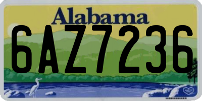 AL license plate 6AZ7236