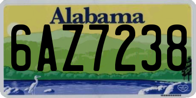 AL license plate 6AZ7238