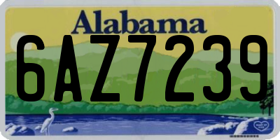 AL license plate 6AZ7239