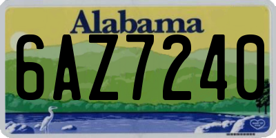 AL license plate 6AZ7240