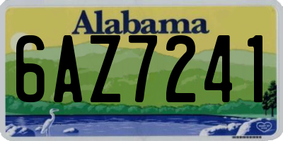 AL license plate 6AZ7241