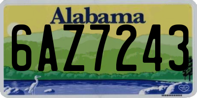 AL license plate 6AZ7243